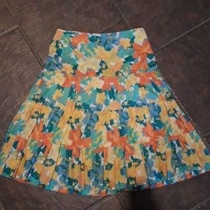 Floral A-line skirt Size 8